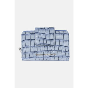 NWT French Connection Women's Denim/Emmy Croco Fold Zipper Wallet